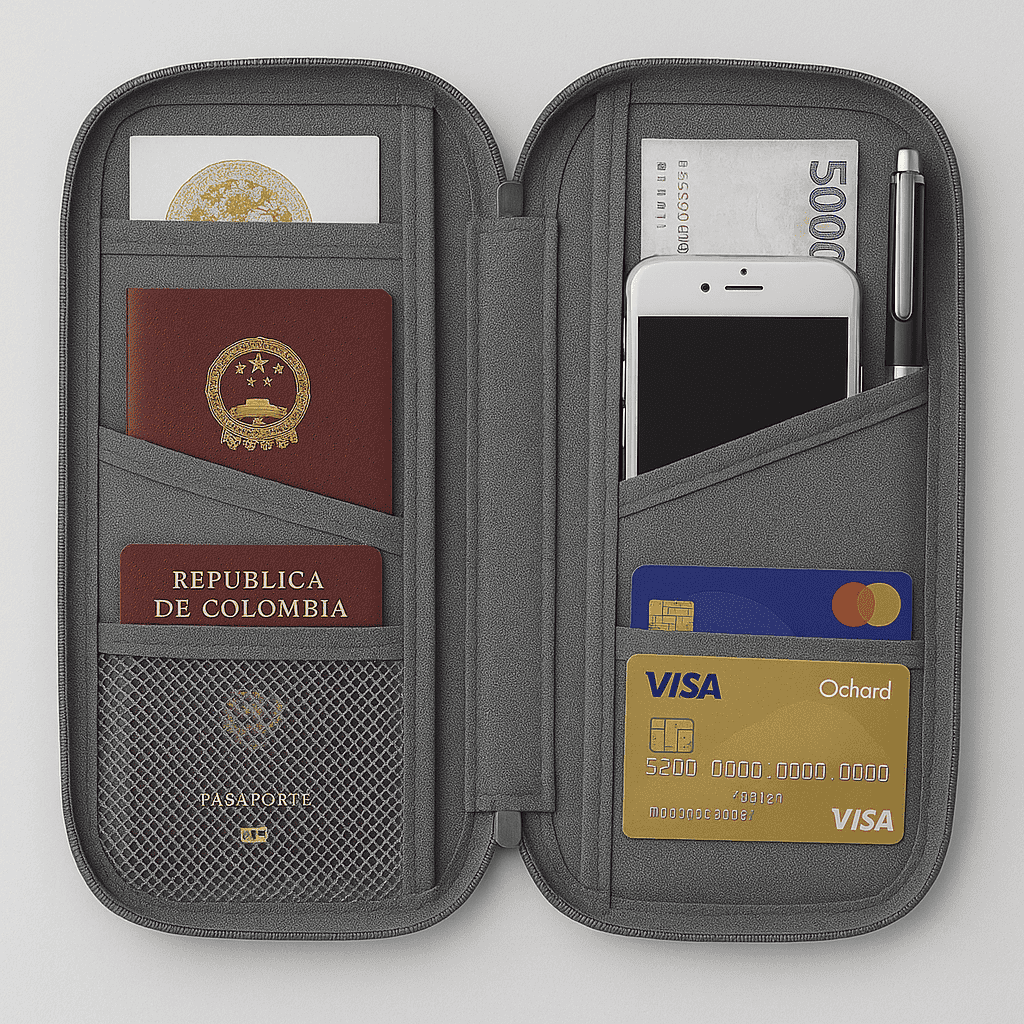 Porta pasaporte o porta documentos
